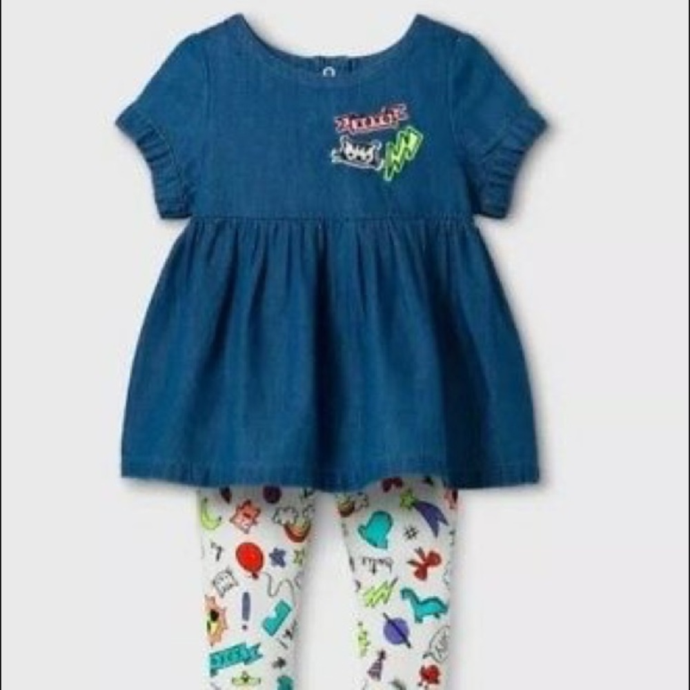 Cat & Jack Newborn denim tunic and legging